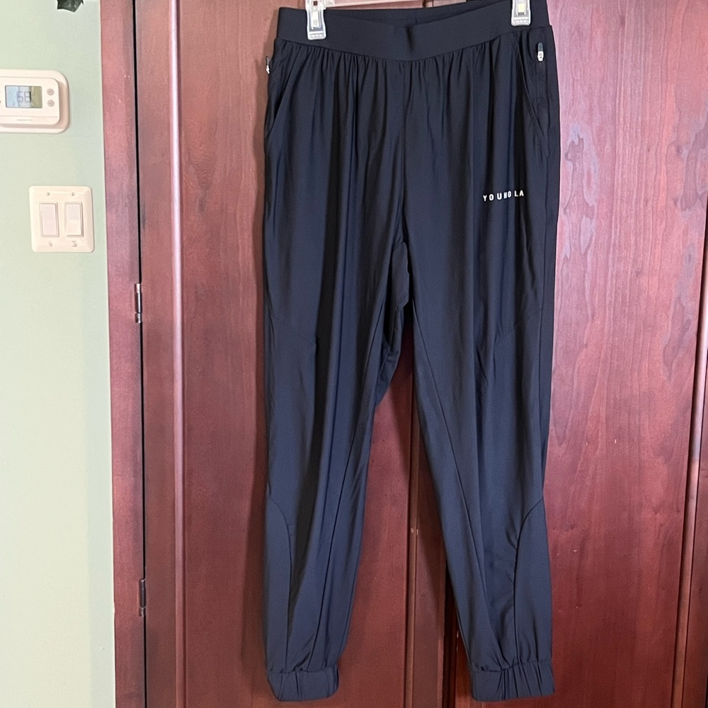 YoungLA Black Athletic Jogger Pants